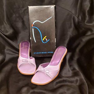 PURPLE Michael Antonio slip-on Sandals Size 9 New in box